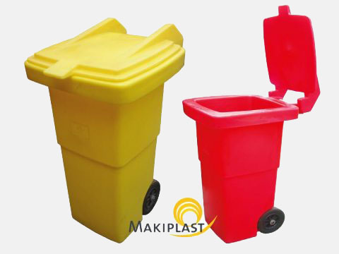 Poubelles plastiques mobiles